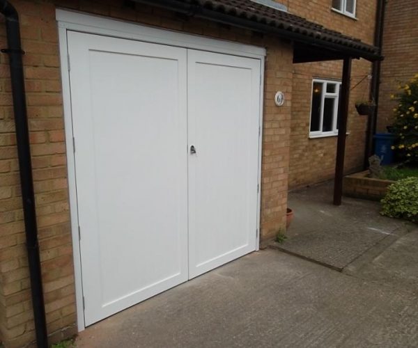 Timber Side Hinged Door, Fully Finished in White, Fitted in Camberley 2