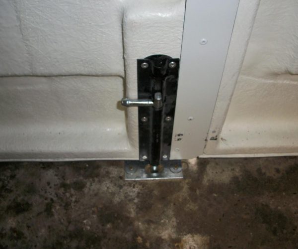 GRP WOOD-EFFECT SIDE HINGED DOOR FITTED IN FARNHAM, SURREY 5