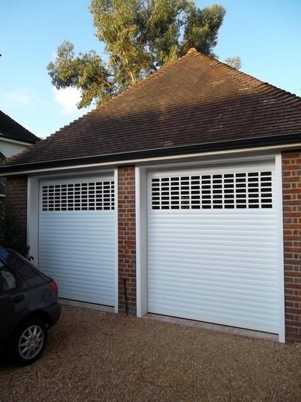 Seceuroglide Roller Doors with windows, fitted in Guildford, Surrey 1