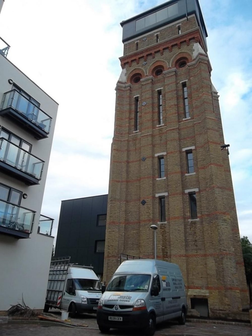 CARTECK SECTIONAL GARAGE DOOR FITTED TO THE WATER TOWER, KENSINGTON 1