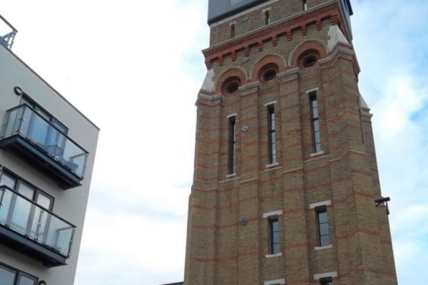 CARTECK SECTIONAL GARAGE DOOR FITTED TO THE WATER TOWER, KENSINGTON