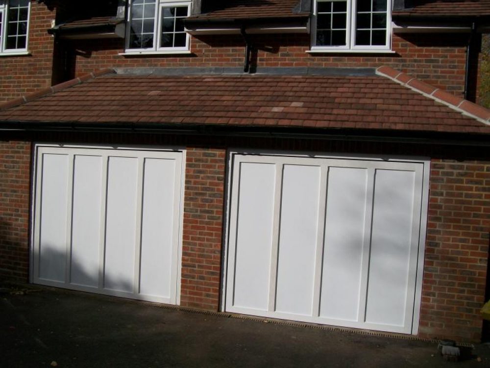 HORMANN TIMBER UP AND OVER DOORS FITTED IN FARNHAM, SURREY 1