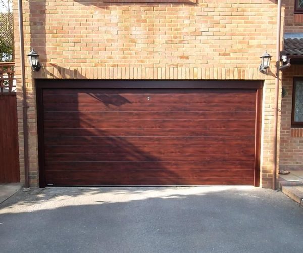 Gliderol Sectional Door, in Rosewood, fitted in Gerrards Cross 2