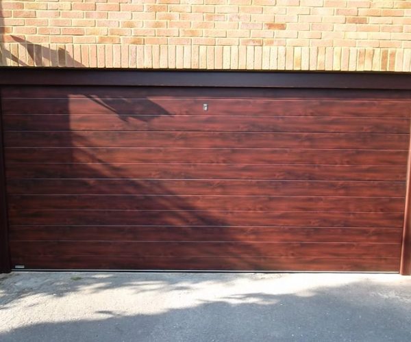Gliderol Sectional Door, in Rosewood, fitted in Gerrards Cross 3