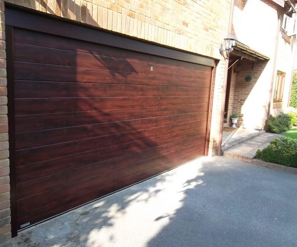 Gliderol Sectional Door, in Rosewood, fitted in Gerrards Cross 4