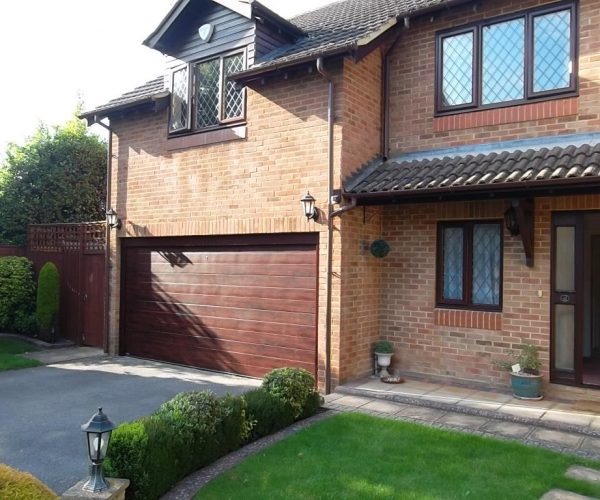 Gliderol Sectional Door, in Rosewood, fitted in Gerrards Cross 7