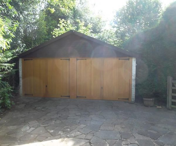 2 TIMBER CEDAR DOORS FITTED IN CHOBHAM, SURREY 4