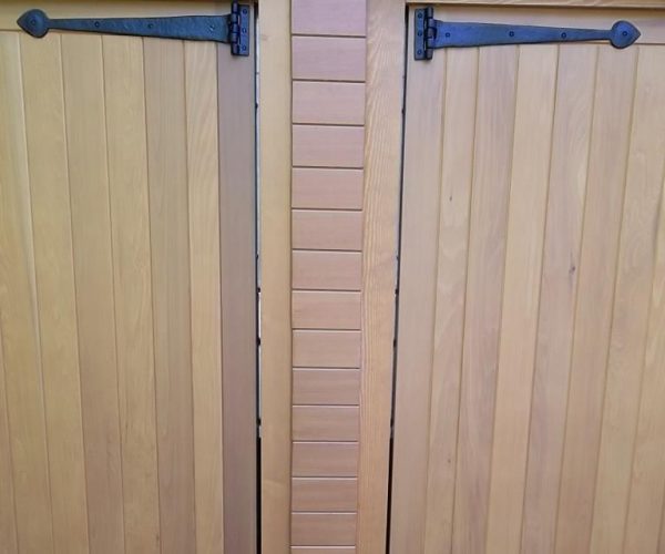 2 TIMBER CEDAR DOORS FITTED IN CHOBHAM, SURREY 8