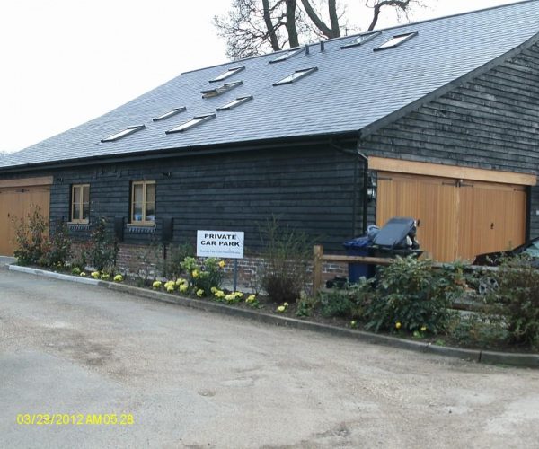 Cedar Timber Garage Door, fitted in Guildford, Surrey 6