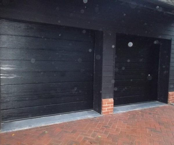 2 CARTECK INSULATED SECTIONAL GARAGE DOORS FITTED IN FARNHAM, SURREY 2