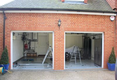 Single to double garage door conversion
