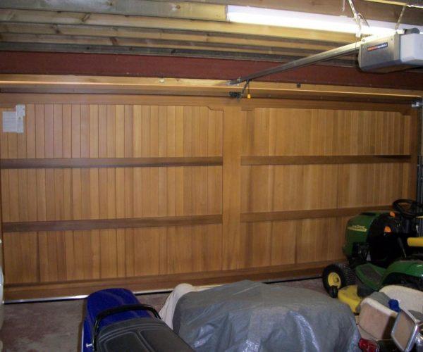 SOLID CEDAR TIMBER GARAGE DOOR FITTED IN LEATHERHEAD, SURREY 5