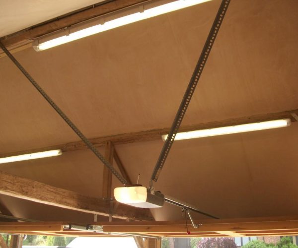 3 TIMBER CEDAR GARAGE DOORS FITTED HINDHEAD, HAMPSHIRE 4