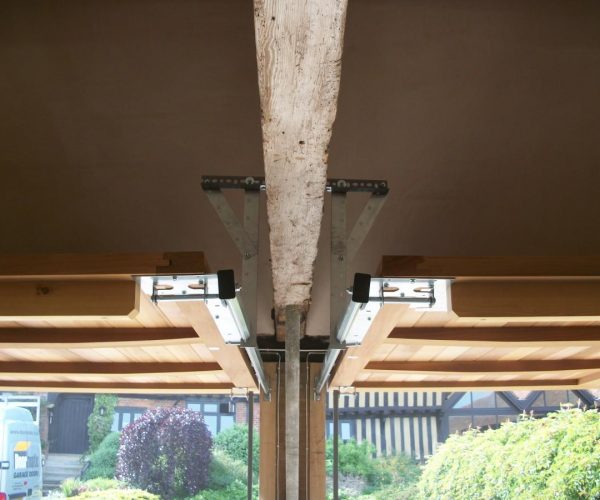 3 TIMBER CEDAR GARAGE DOORS FITTED HINDHEAD, HAMPSHIRE 5