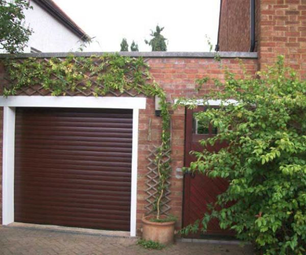 Seceuroglide Roller Door in Mahogany, Epsom, Surrey 2
