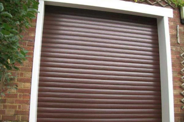 Seceuroglide Roller Door in Mahogany, Epsom, Surrey