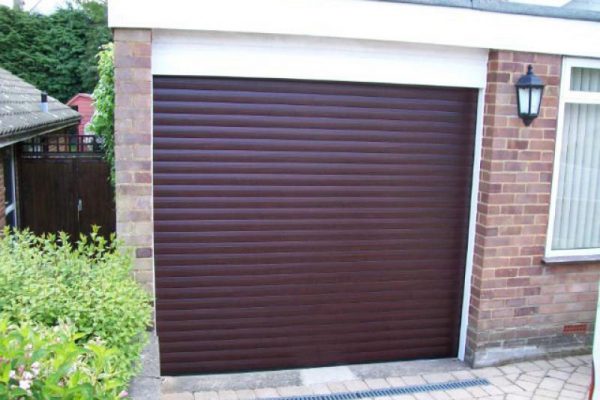 ROLLER DOOR IN MAHOGANY, CAMBERLEY, SURREY