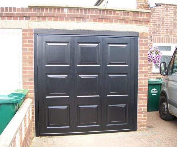 STEEL GEORGIAN DOOR IN BLACK, STAINES 3