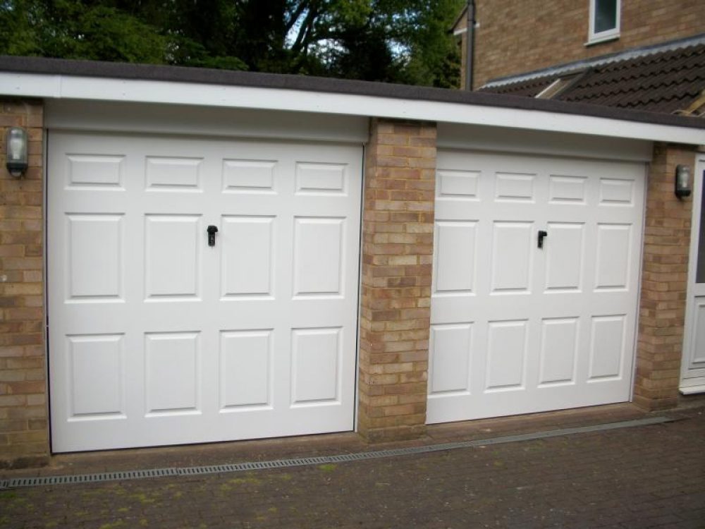 2 CARDALE STEEL GARAGE DOORS FITTED CHOBHAM, SURREY 1