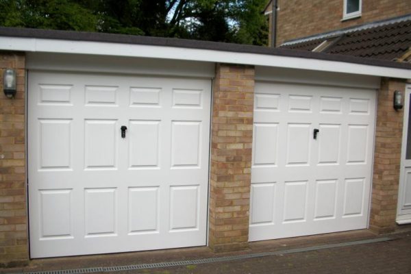 2 CARDALE STEEL GARAGE DOORS FITTED CHOBHAM, SURREY