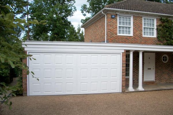 CARDALE STEEL GEORGIAN UP AND OVER GARAGE DOOR FITTED IN CAMBERLEY