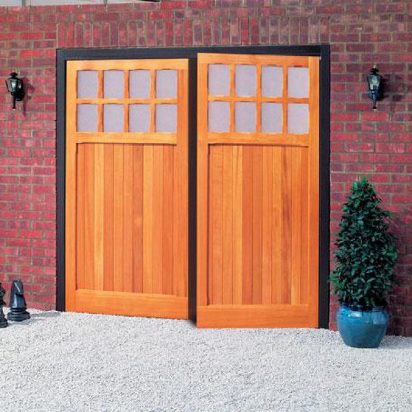 Steel side-hinged garage door