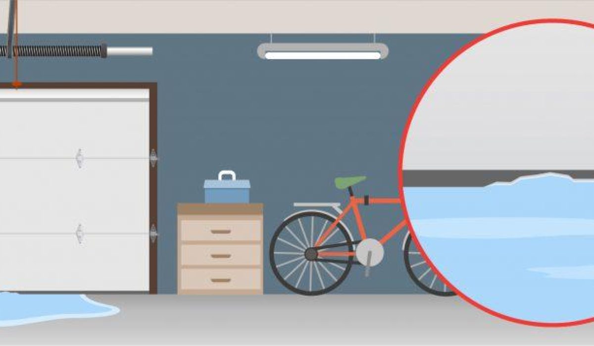 Damaged garage door insulation strip