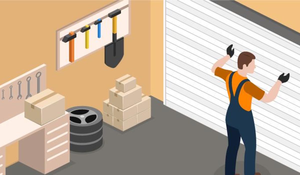 Listening to metal garage door