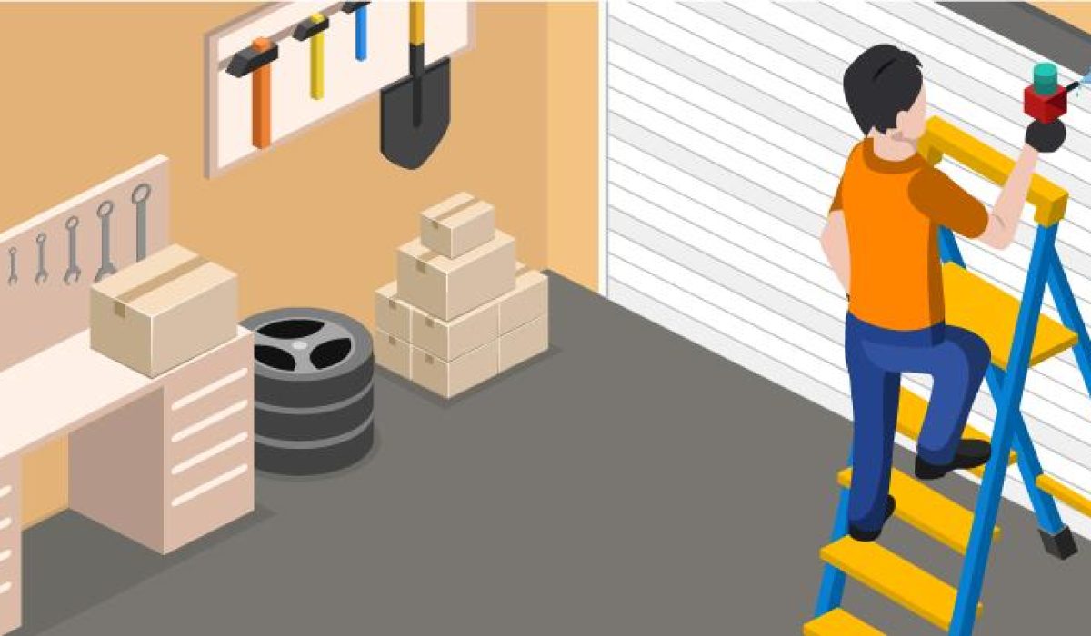 Lubricating a metal garage door