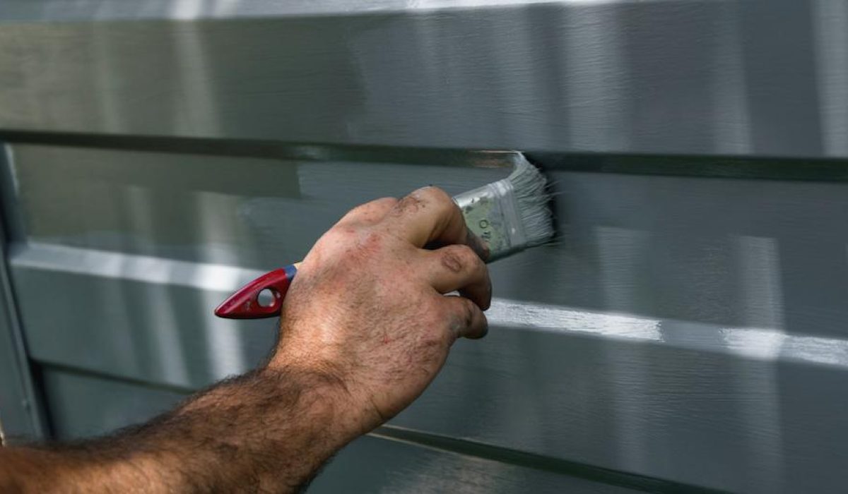 Painting the garage door