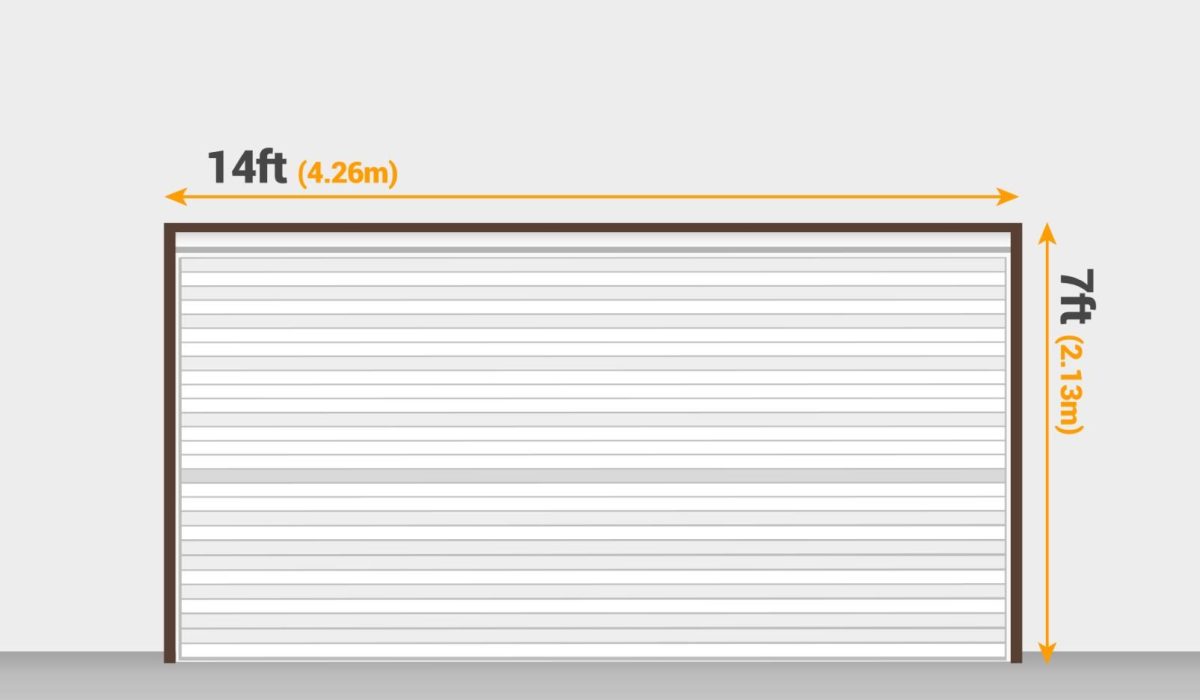 Standard double garage door size 14 x 7