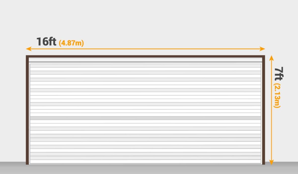 Standard double garage door size 16 x 7