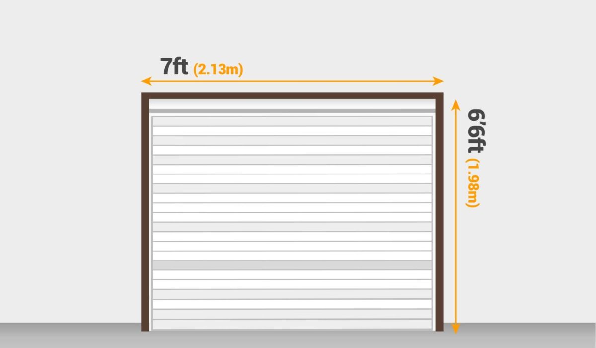 Standard single garage door size 7 x 6'6