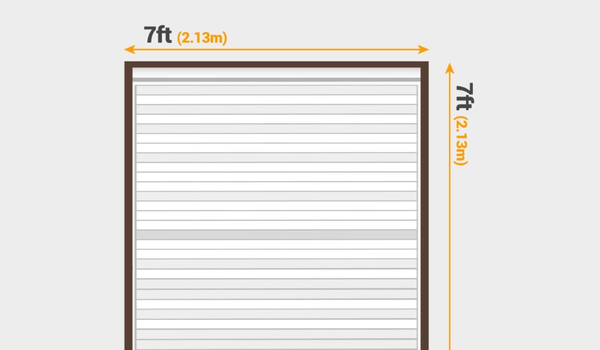 Standard single garage door size 7 x 7