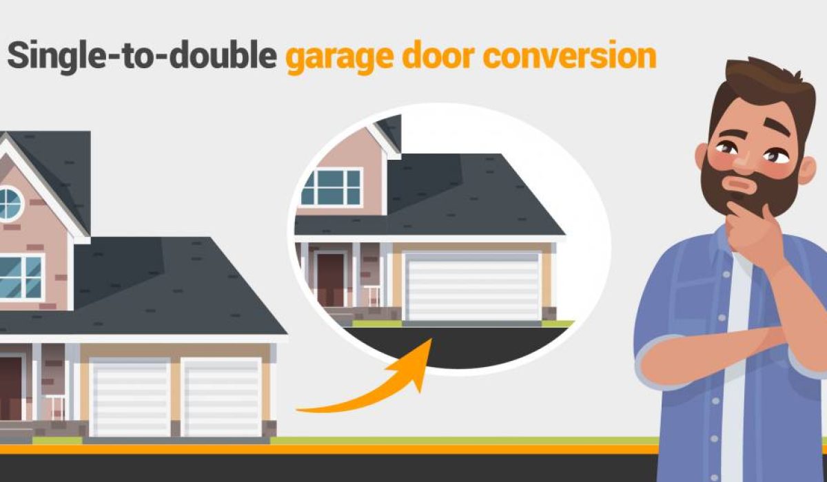Single to double garage door conversions