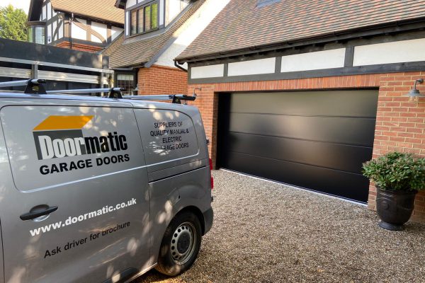 Double Carteck Sectional Garage Door fitted in Weybridge, Surrey