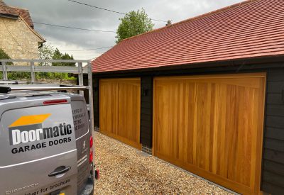Timber up & over garage door