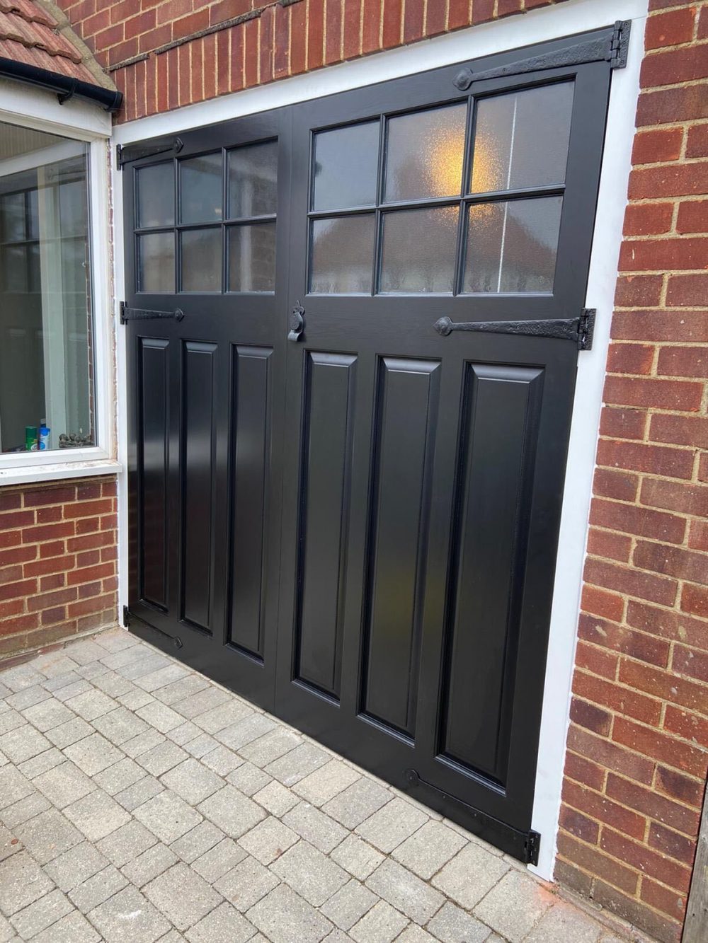 Cedar Middleton Side-hinged Door In Ebony Fitted In Reading, Berkshire 1