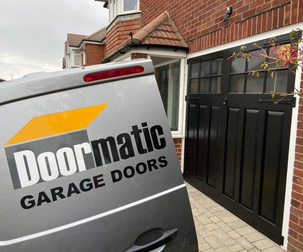 Cedar Middleton Side-hinged Door In Ebony Fitted In Reading, Berkshire 3