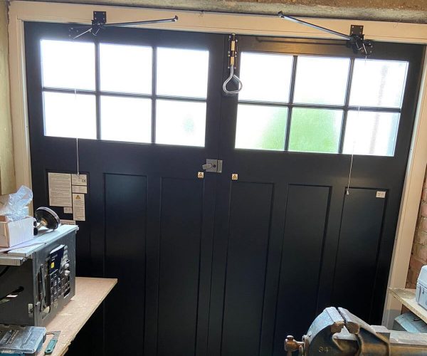 Cedar Middleton Side-hinged Door In Ebony Fitted In Reading, Berkshire 2