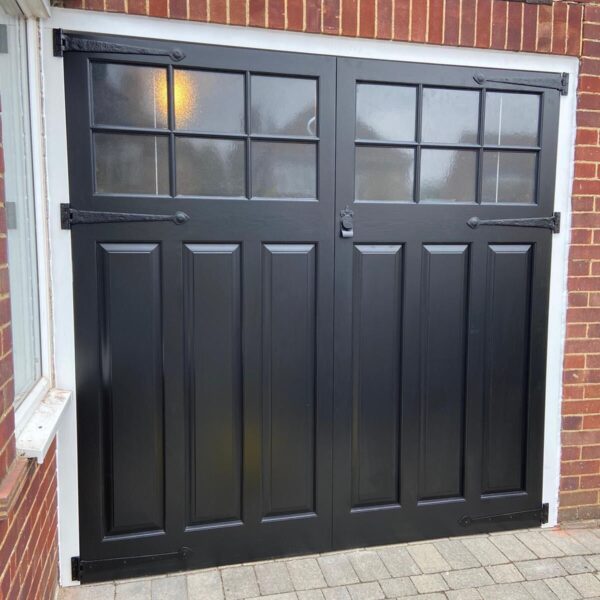 side-hinged garage door