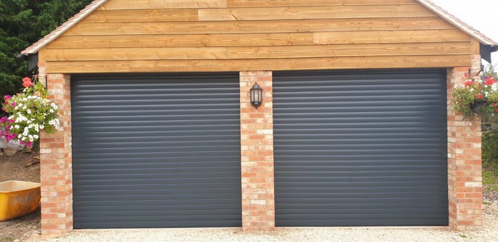 2 Alluguard Roller Doors in Anthracite Grey Installed in Winslow, Buckinghamshire. 1