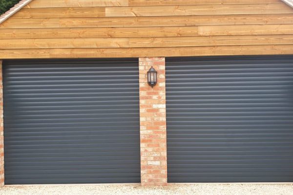 2 Alluguard Roller Doors in Anthracite Grey Installed in Winslow, Buckinghamshire.