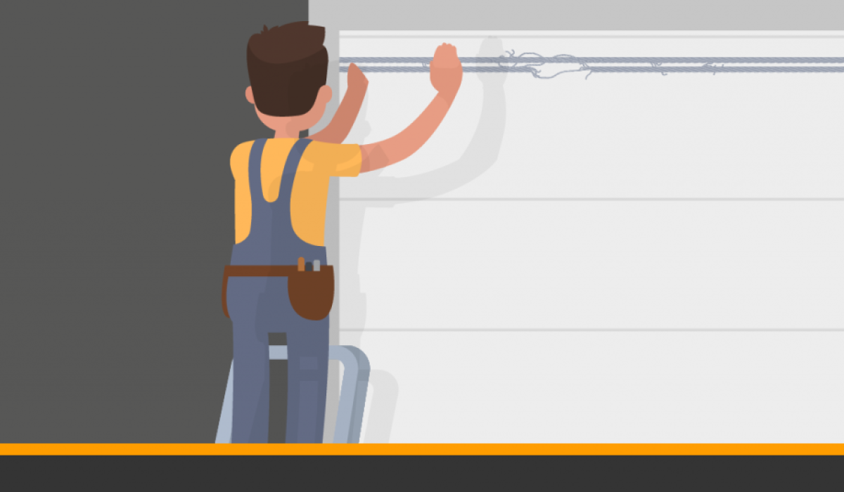 Up and over garage door cable repair