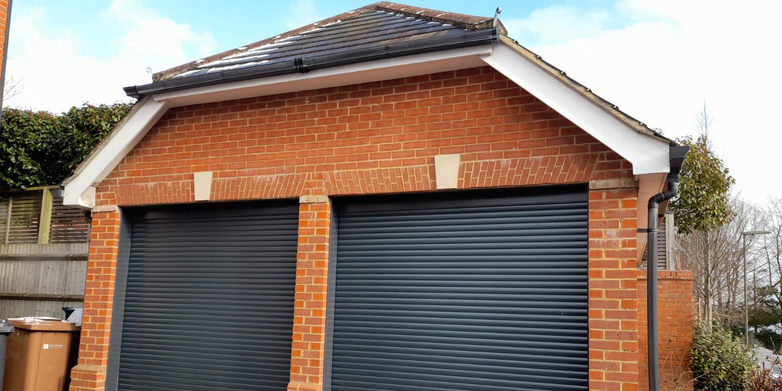 2 Alluguard Roller Garage Doors in Anthracite Grey Gitted in Guildford 2
