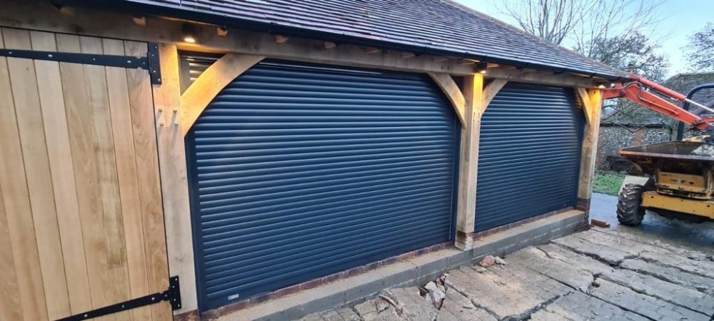 2 Seceuroglide Roller Doors in Anthracite Grey fitted Radnage 1