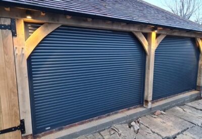 Blue Carport Door