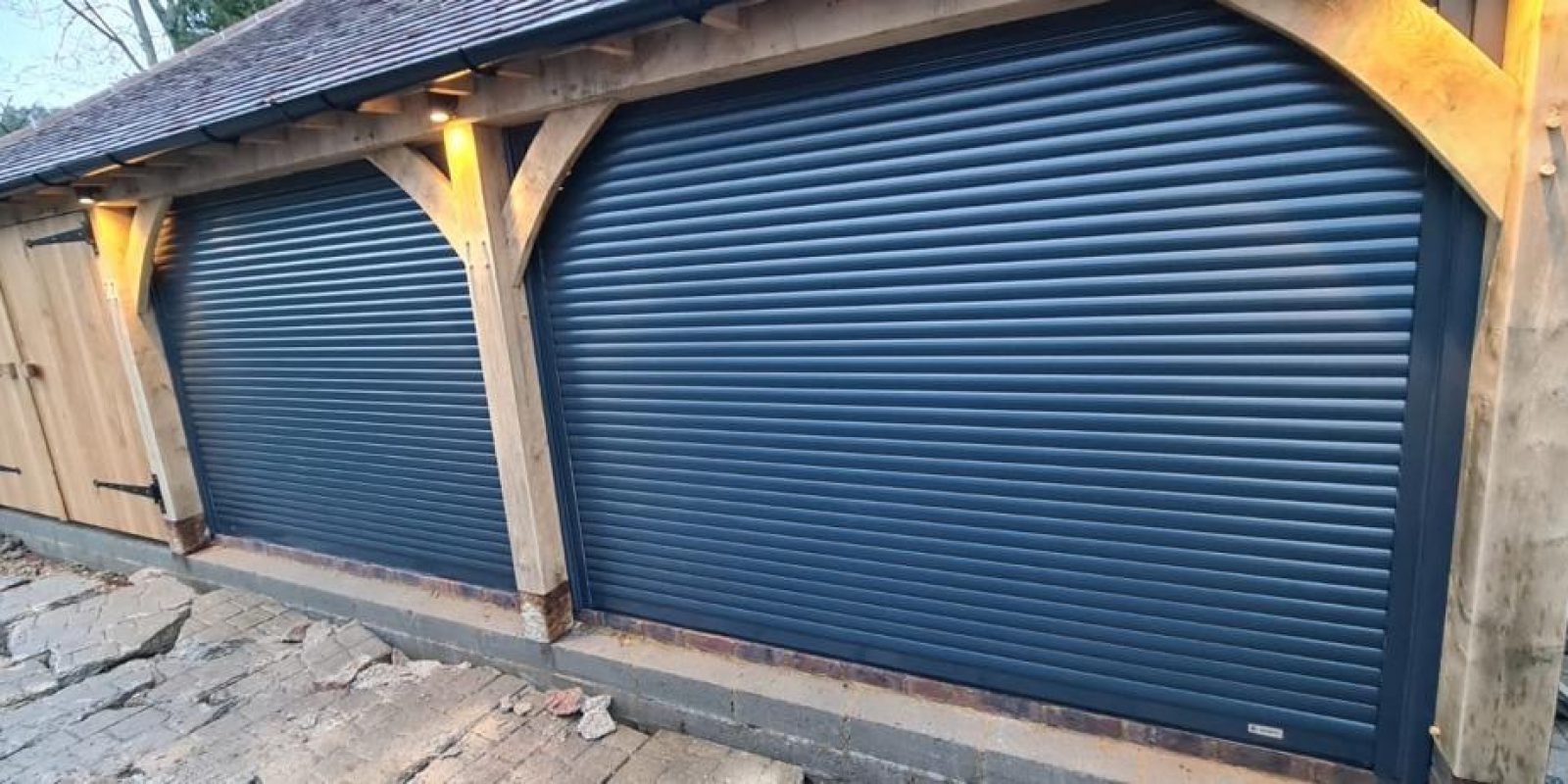 2 Seceuroglide Roller Doors in Anthracite Grey fitted Radnage 2