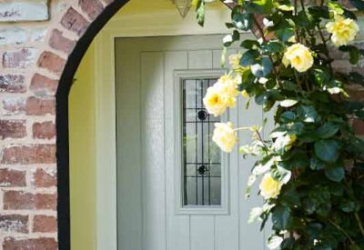 Green style composite front door