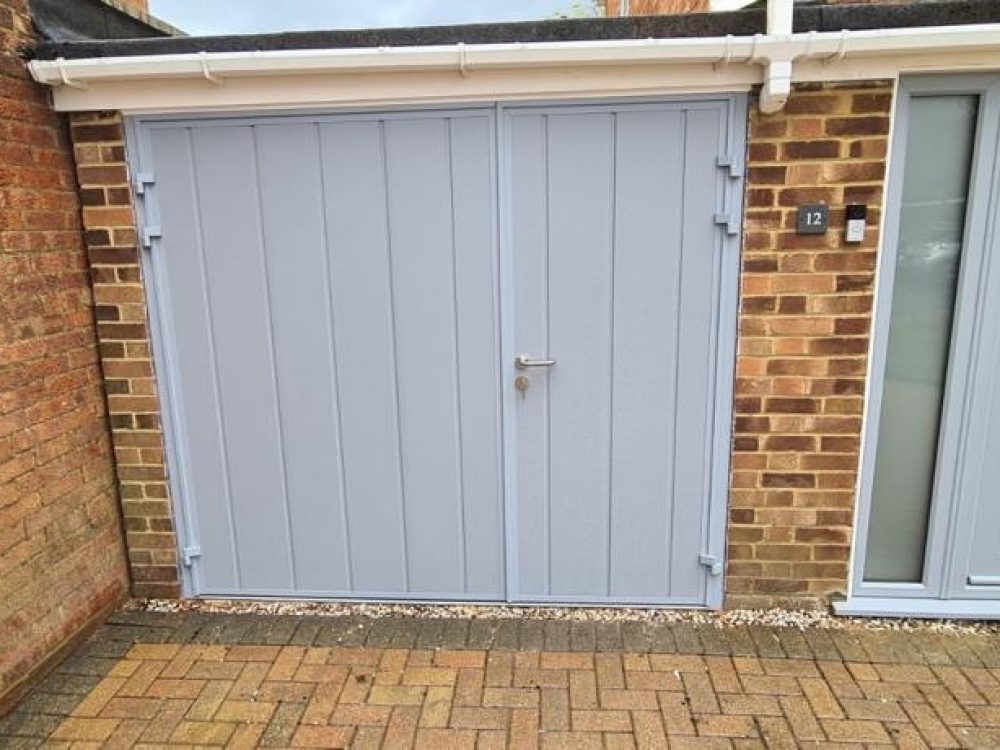 Matching Grey Garage Door & Front Door 2